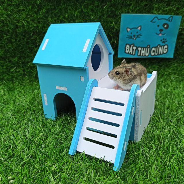 Nhà ngủ hamster 2 tầng kèm cầu thang