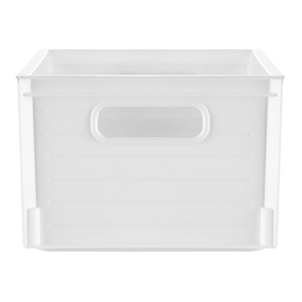 HomeBase STACKO Rổ nhựa để đồ có thể xếp chồng lên nhau Thái Lan W28xD19.5xH13.3cm Trắng