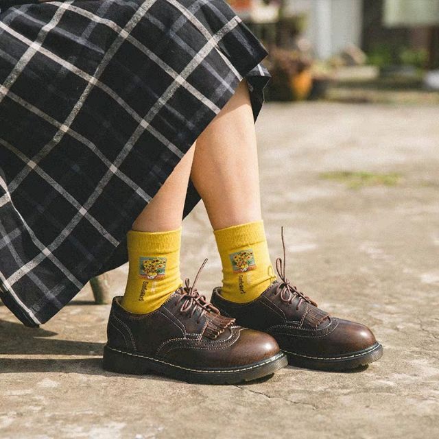 Giày da bò nữ Vintage