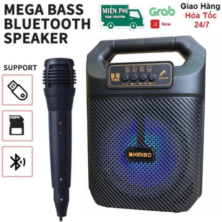 Loa bluetooth Karaoke KIMISO QS3607 Tặng kèm mic hát bảo hành 3 tháng