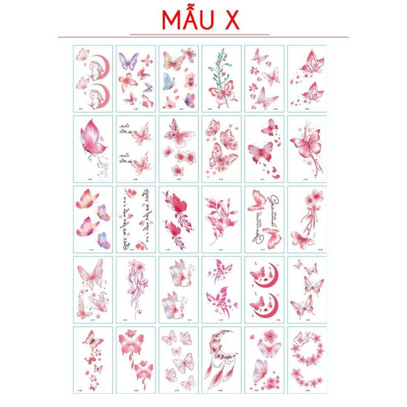 Hình xăm dán tạm thời 3 mẫu