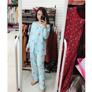 Bộ lanh sau sinh dài tay cài cúc đủ size