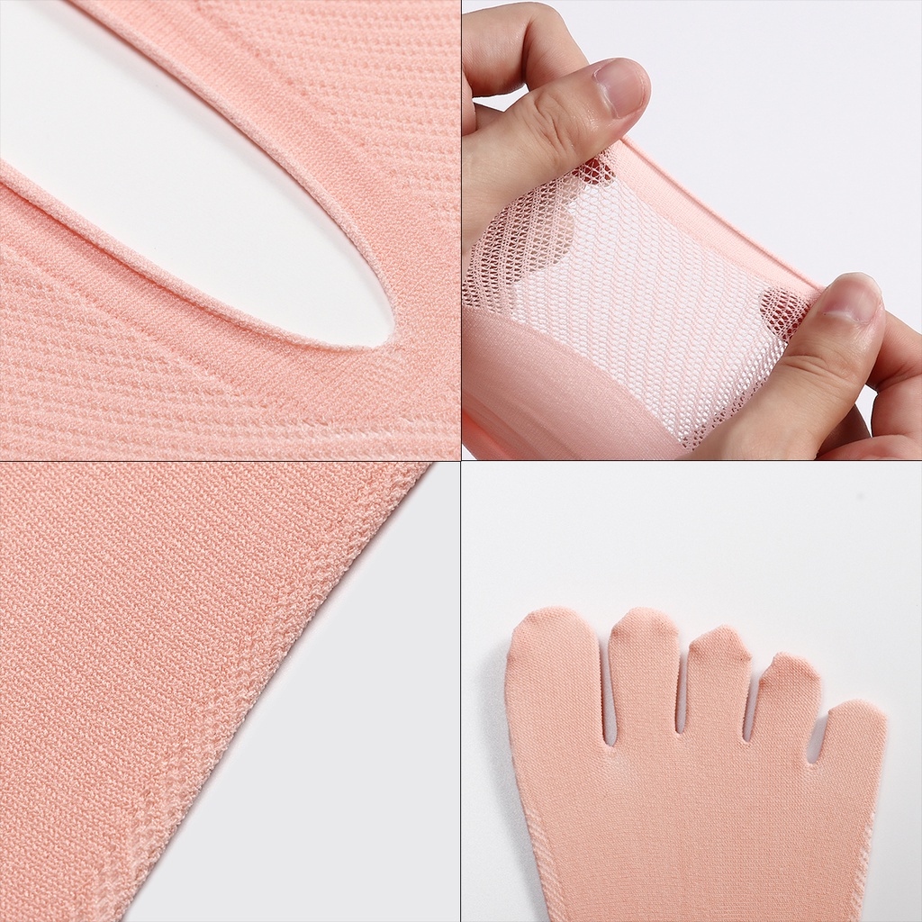 Vớ Cotton Xỏ Ngón Phối Ren Thời Trang Cho Nữ