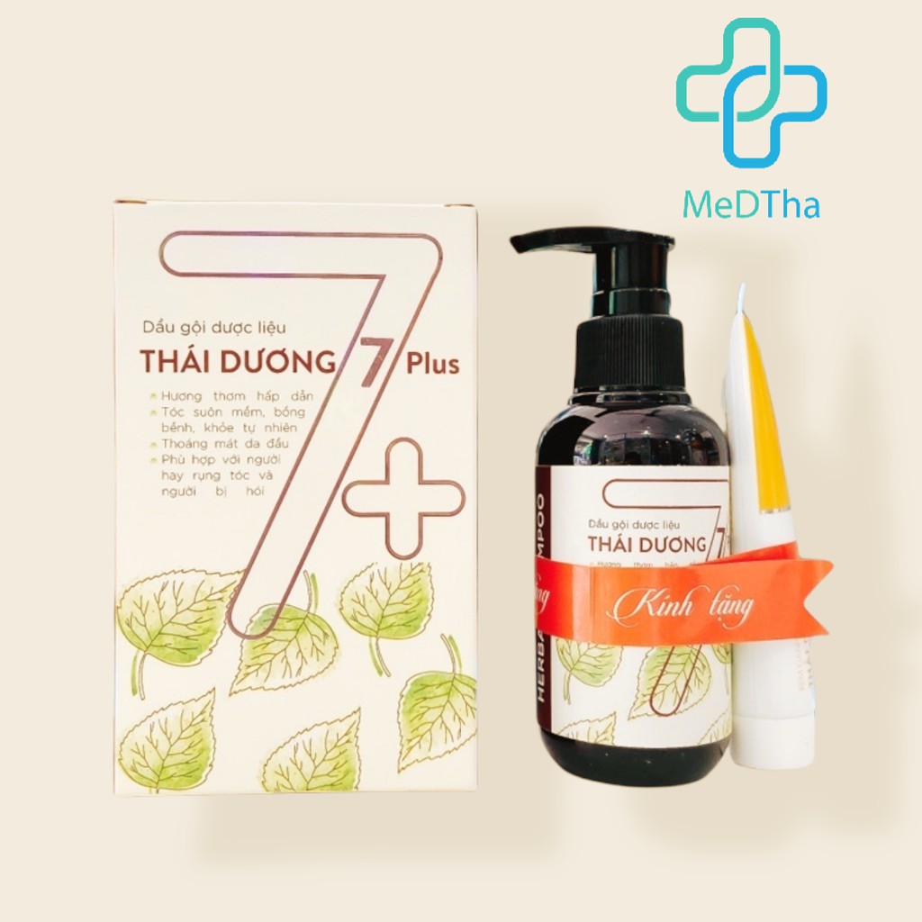 Dầu gội Dược liệu Thái Dương 7 Plus 100ml - Tặng Kèm Tuýp Kem Đánh răng 20g [Chính Hãng]