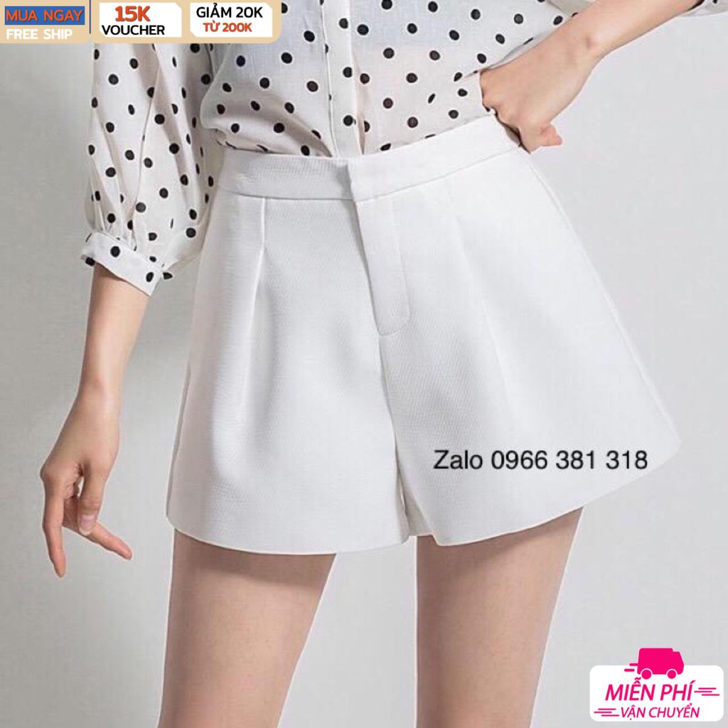 MẶC LÀ SANG MÃ DS 033 quần short nữ cạp cao chất tuyết mưa siêu đẹp