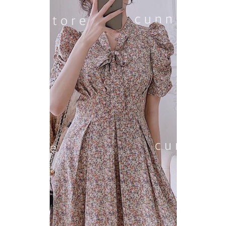 Vải lụa Nhật hoa nhí cao cấp may váy hoa siêu cưng