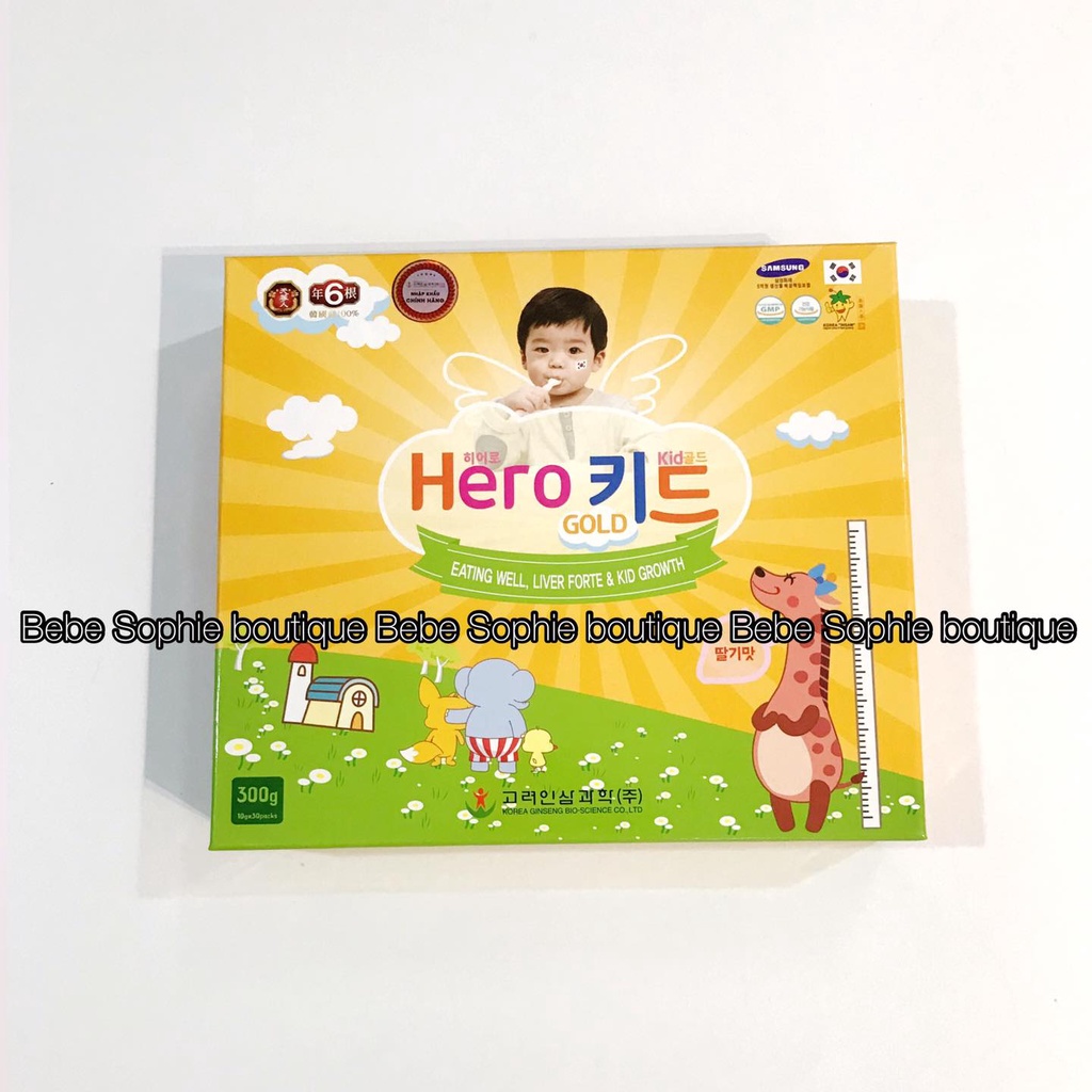 HERO KID GOLD BỔ SUNG CANXI - HỖ TRỢ TĂNG ĐỀ KHÁNG CHO BÉ TỪ 1 TUỔI