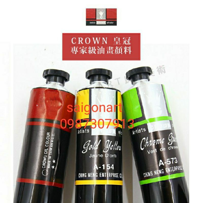 MÀU VẼ SƠN DẦU ĐÀI LOAN CROWN CAO CẤP 180ml Link2