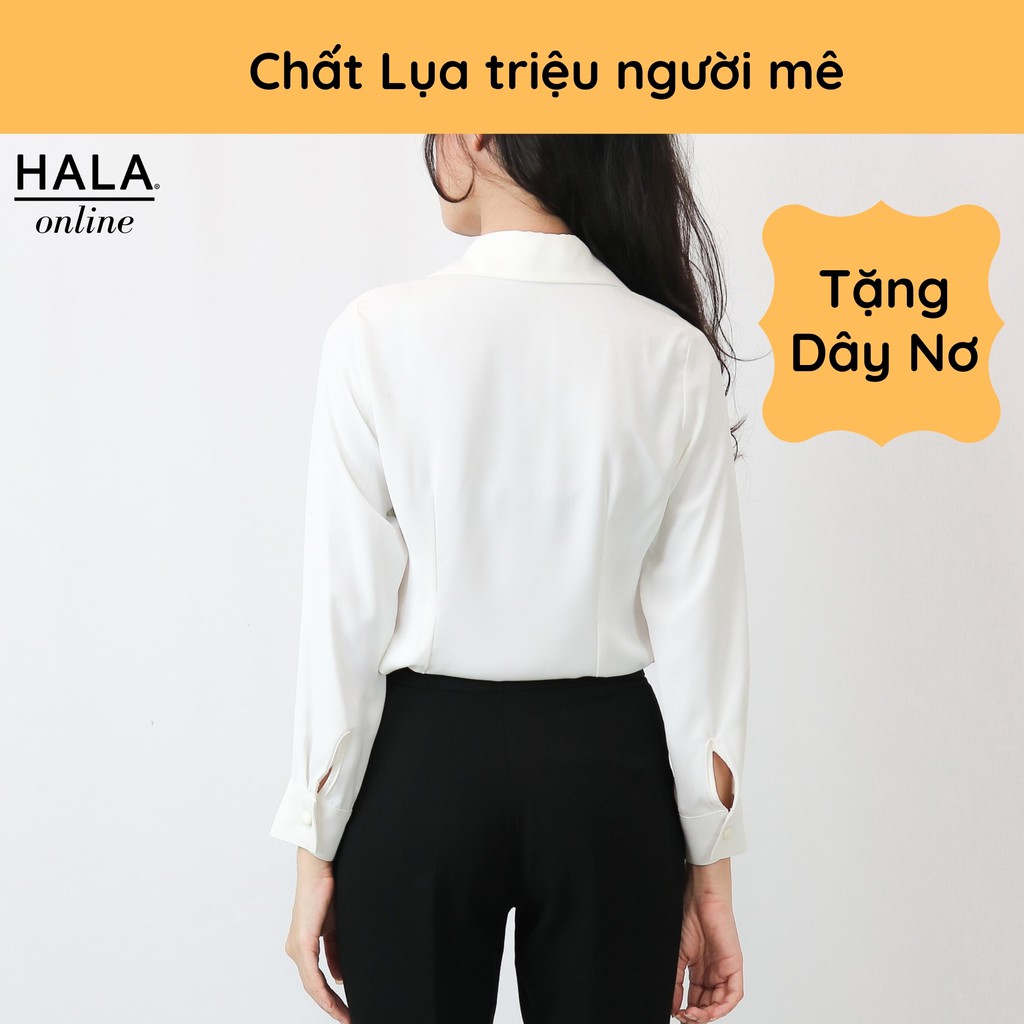 Áo Sơ Mi Lụa Công Sở Nữ Cao Cấp HALA, Mềm Mịn, Có Nẹp Che Nút, Phối Các Kiểu Váy/Quần Đều Lên Form Đẹp Sang, Thanh Lịch