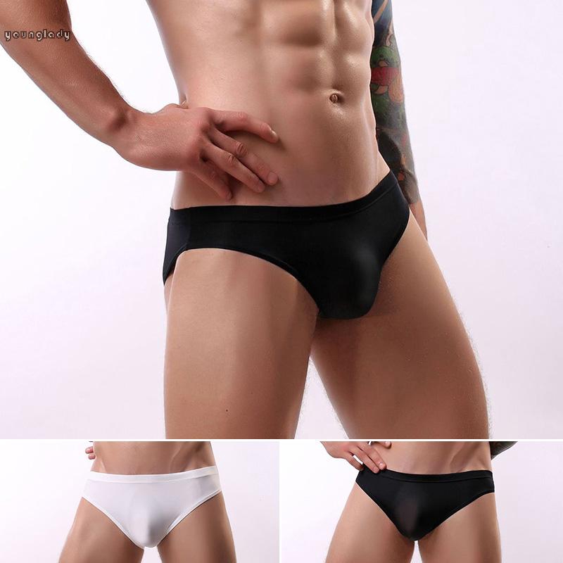 Quần Lót Spandex Siêu Mỏng Không Đường May Màu Trắng / Đen Cho Nam