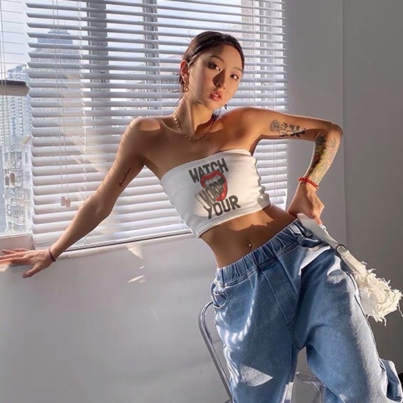 Croptop Dáng Cơ Bản Áo Quây Yếm Hai Dây Nary Closet 2022
