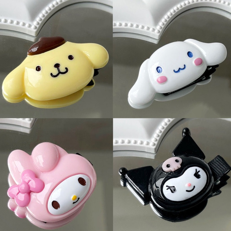 Kẹp Tóc Đuôi Vịt Bằng Nhựa Họa Tiết Hoạt Hình