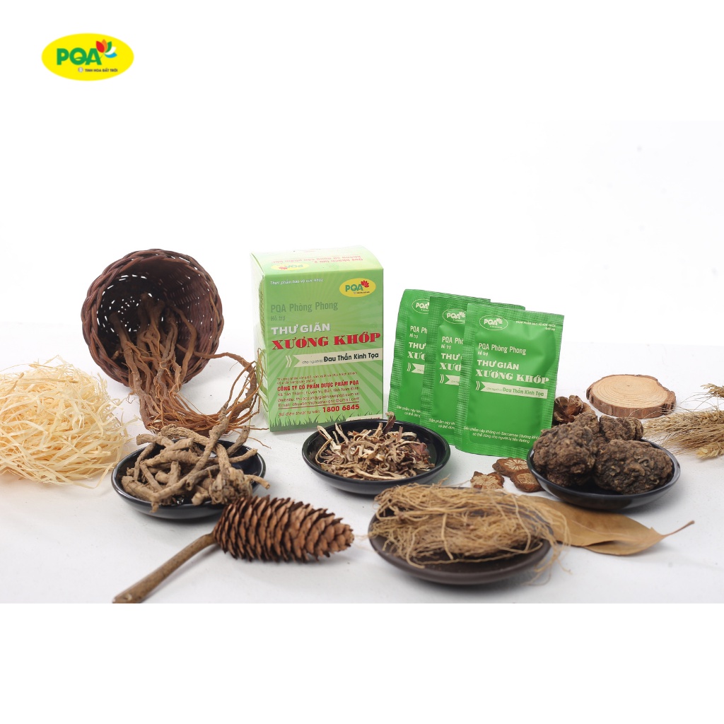 PQA Phòng Phong Thư Giãn Xương Khớp Trừ Phong Thấp Mạnh Gân Tốt Và Thần Kinh Tọa Hộp 12 Gói
