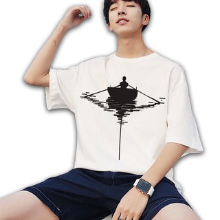 Áo thun unisex black boat