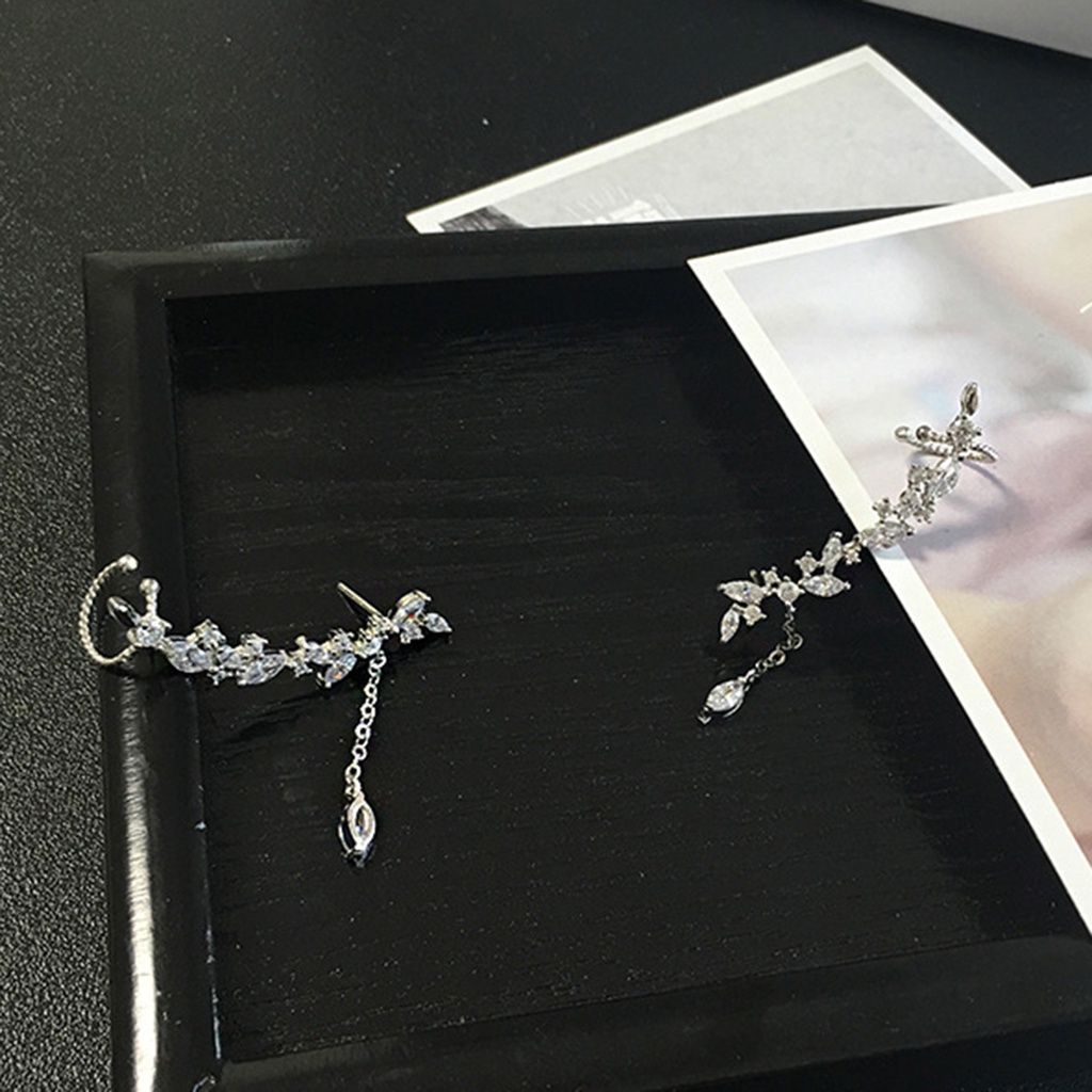 1 Khuyên Vành Tai Hình Hoa Đính Đá Lấp Lánh Cho Nữ