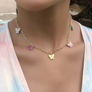 Vòng Cổ Choker Mặt Bươm Bướm Phong Cách Boho Thời Trang Cho Nữ