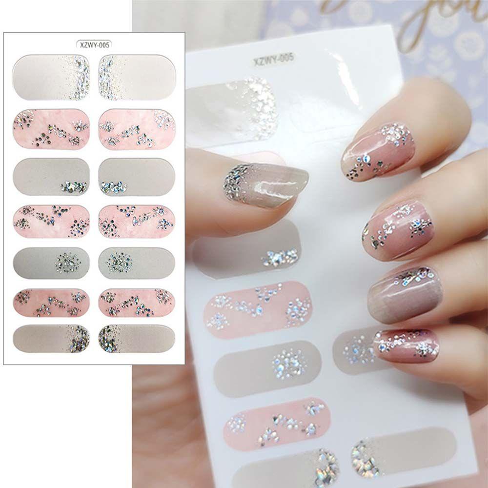 Miếng Dán Trang Trí Móng Tay Màu Đồng Lấp Lánh DIY