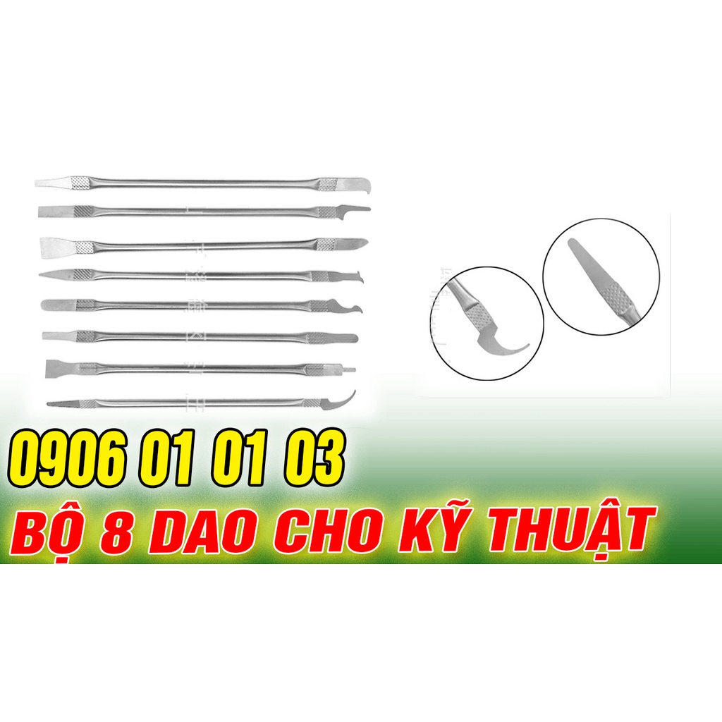 Bộ 8 dao kỹ thuật, dành cho thợ đóng chipset , thợ sửa máy tính, laptop, điện thoại