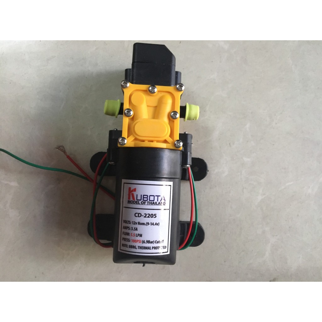 Máy bơm nước mini 12V áp lực cao Lưu lượng nước 5.5L phút Sử dụng làm bộ phun sương tưới cây bộ rửa xe mini