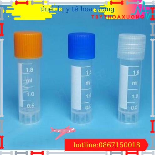 Ống Cryo, Ống LưuTrữ Lạnh Tế Bào 1.8 ml [ Com Bo 100 ống ]