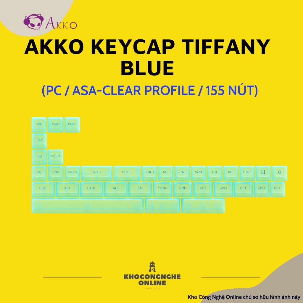 Bộ Keycap dành cho bàn phím cơ Akko Tiffany Blue