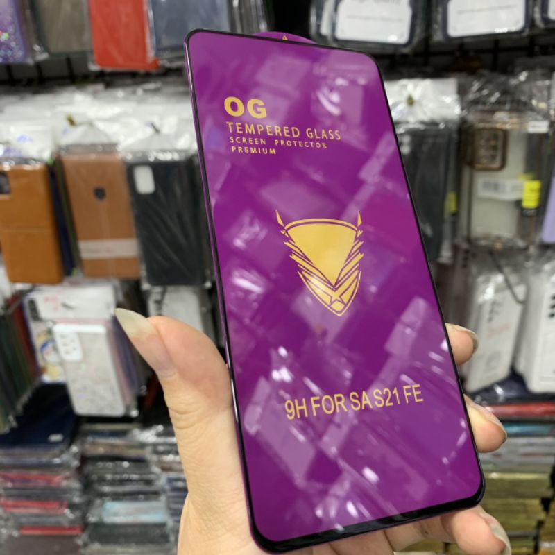 Miếng dán cường lực Samsung S21FE / S21 FE chuẩn form hàng công ty bóng đẹp loại 1