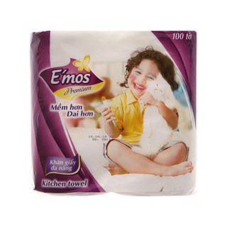 [BỊCH LỚN] KHĂN GIẤY VUÔNG EMOS 100 TỜ