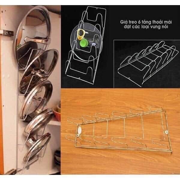 KỆ ĐỂ VUNG NỒI INOX 7 TẦNG TREO TƯỜNG | BigBuy360 - bigbuy360.vn