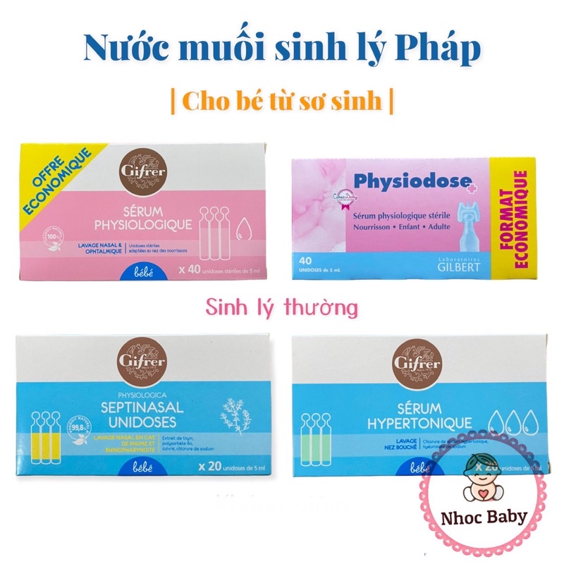 Nước muối sinh lý Physiodose/ Gifrer (Pháp)