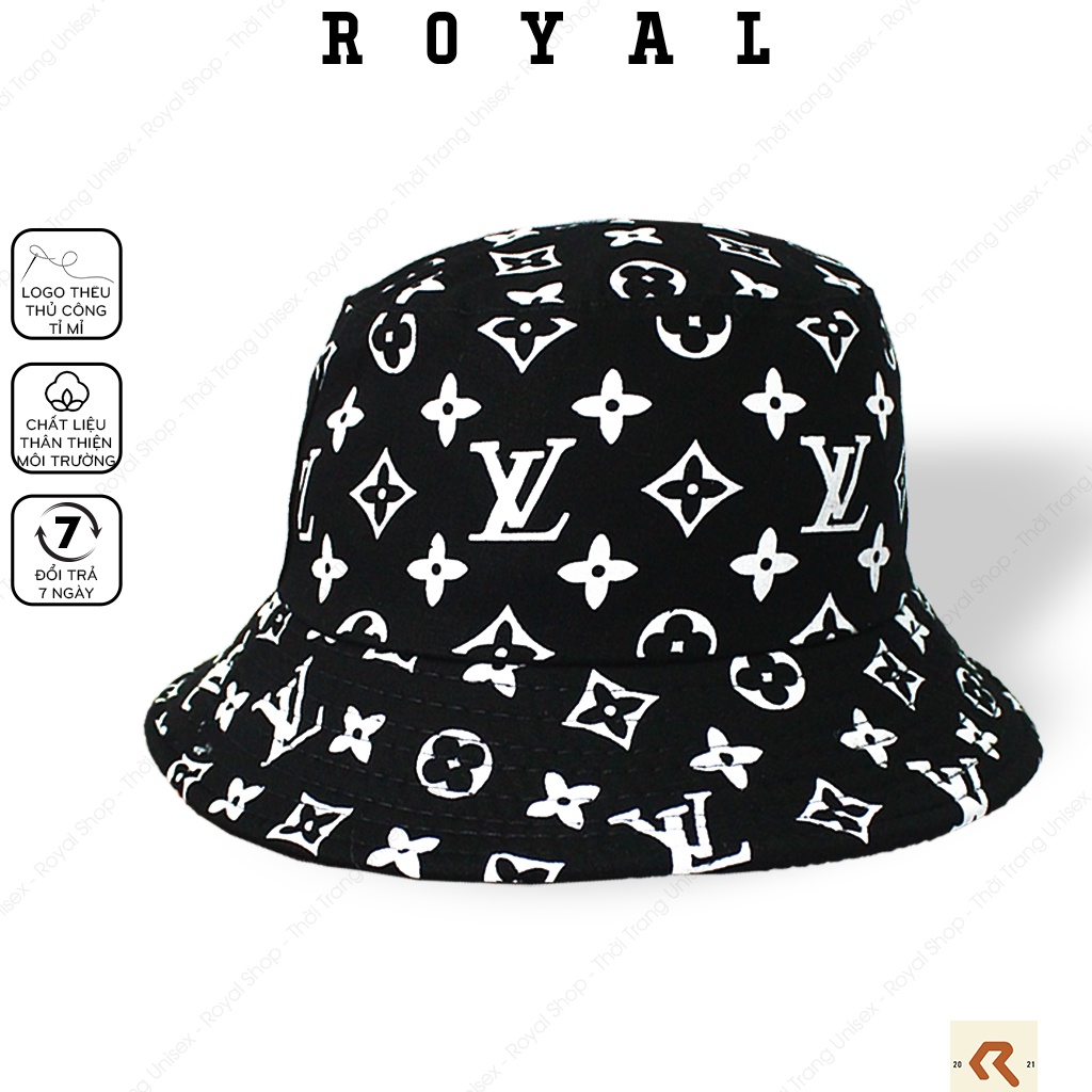 Mũ Bucket Nón Bucket Tai Bèo Nam Nữ Graffiti lv Vải Kaki louis vuitton Unisex - Royal Caps
