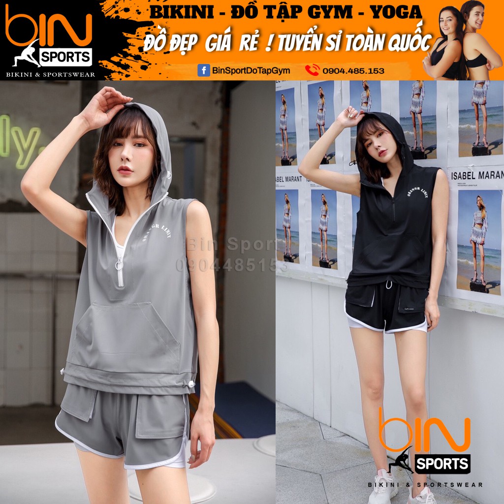 Bộ Đùi Tập Gym Nữ Thun Lạnh Cao Cấp Bin Sport BN011