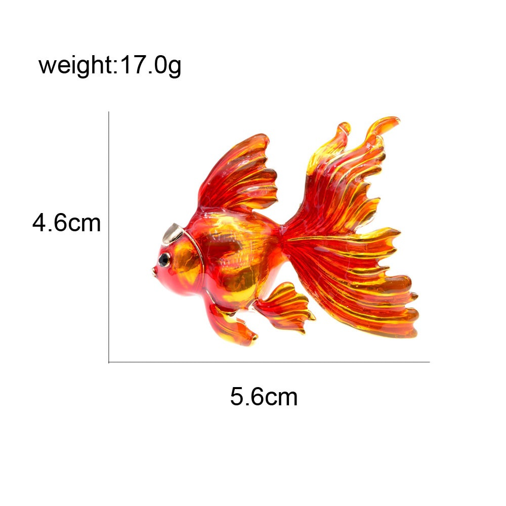 Ghim Cài Áo Hình Cá Vàng Dễ Thương Dành Cho Nữ