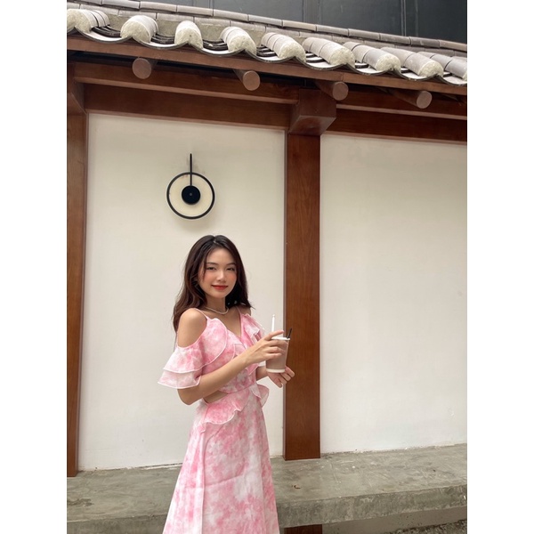 Đầm tơ hồng anh đào Peach blossom