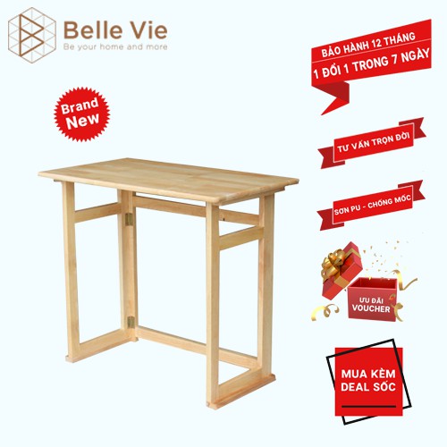 Bàn Làm Việc Gỗ Gấp Gọn Bàn Gấp Học Sinh Thông Minh BelleVie Phong Cách Hiện Đại Gọn Gàng