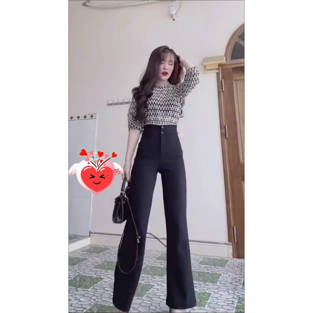 Quần tây ống loe suông ,dáng dài ,cạp cao,chất vitex co dãn nhẹ siêu đẹp | BigBuy360 - bigbuy360.vn