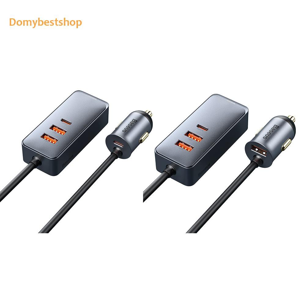 Domybestshop Baseus 120W Car Charger QC PD 3.0 Type-C 4 Port Quick USB Phone Charging