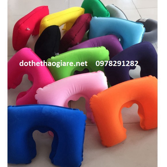 Gối hơi chữ U kê cổ, nằm ngủ