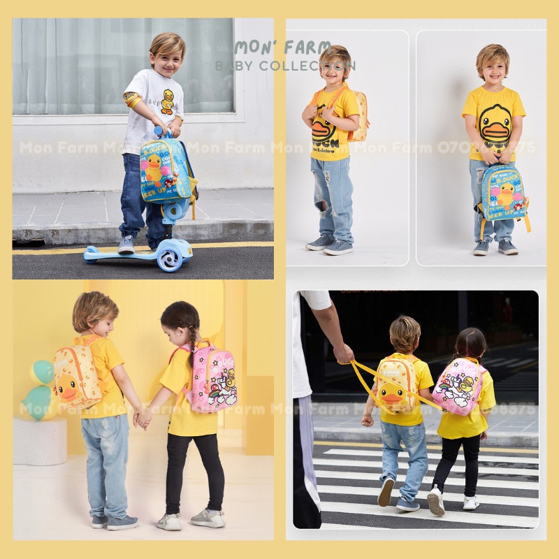 Ba Lô Đeo BDuck Cao Cấp Cho Bé Đi Nhà Trẻ Mầm Non BD2010