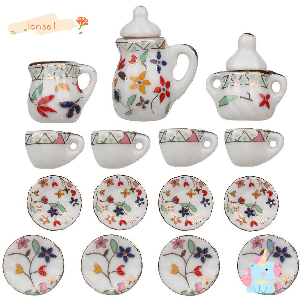 Bộ Ấm Chén Trà Mini Họa Tiết Hoa Xinh Xắn