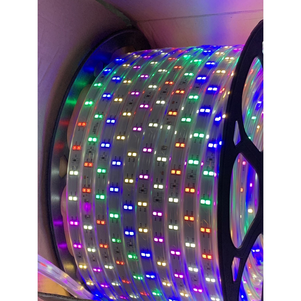 10m Dây led nháy đuổi đôi 2835 mạch led sợi đồng bọc vỏ nhựa silicon dẻo