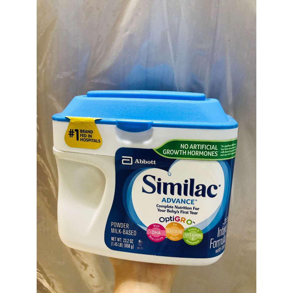 Sữa bột Similac Advance OptiGro miễn dịch của Mỹ date 2022 - 658g