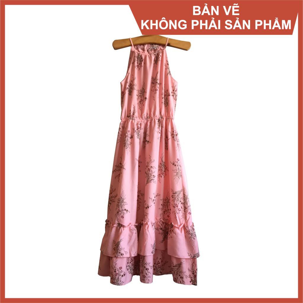Đầm yếm vải đũi tằm - sale (Bản vẽ)