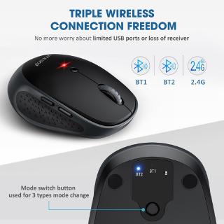 VicTsing PC254 Wireless Mouse 2400DPI Adjustable Bluetooth Mouse 2.4Ghz USB Optical Mice