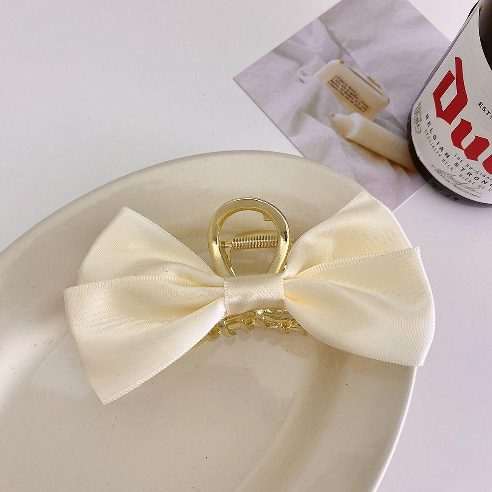 NICKOLAS Kẹp Tóc Kim Loại Hình Nơ Sau Lưng Phong Cách Vintage Thanh Lịch Cho Nữ