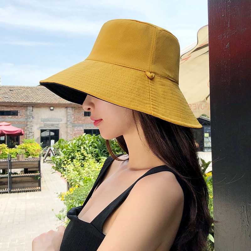 Nón Bucket 2 Mặt Vành Rộng Thời Trang Hàn Quốc 2V
