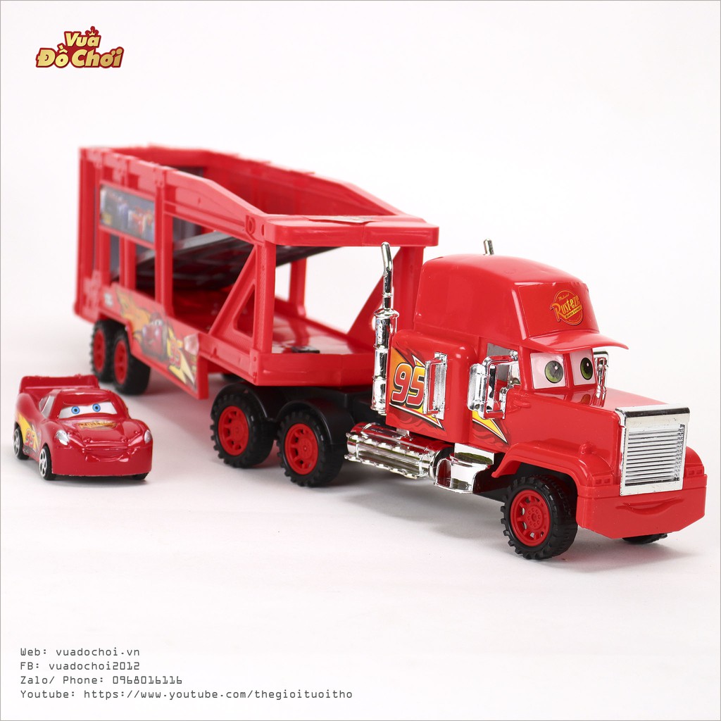 Bộ Đồ Chơi Mô Hình Xe Tải Đồ Chơi Mack Lightning Mcqueen King Jackson Chở Xe Con Mcqueen