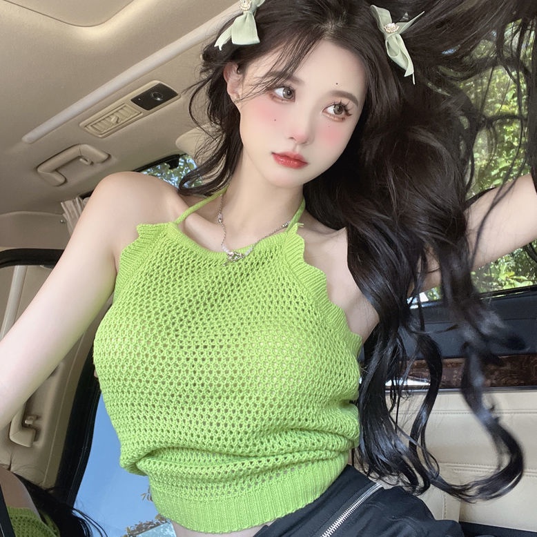 COZOK Áo Tank Top Dệt Kim Sát Nách Hở Lưng Quyến Rũ Hợp Thời Trang