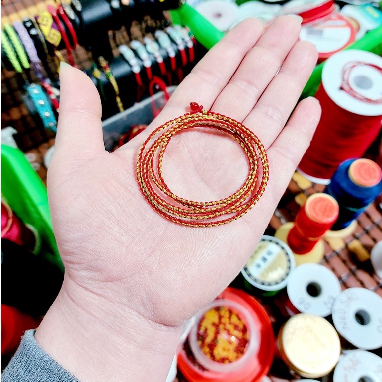 Vòng Chỉ Đỏ Vàng Kim Cuốn 5 Vòng Cổ Tay ( Thông báo size cổ tay )