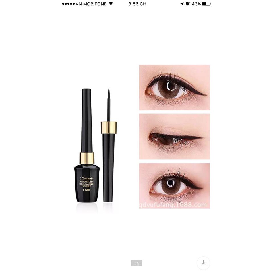 Kẻ mắt lọ Lameila Waterproof Long Lasting Eyeliner Nội Địa | BigBuy360 - bigbuy360.vn