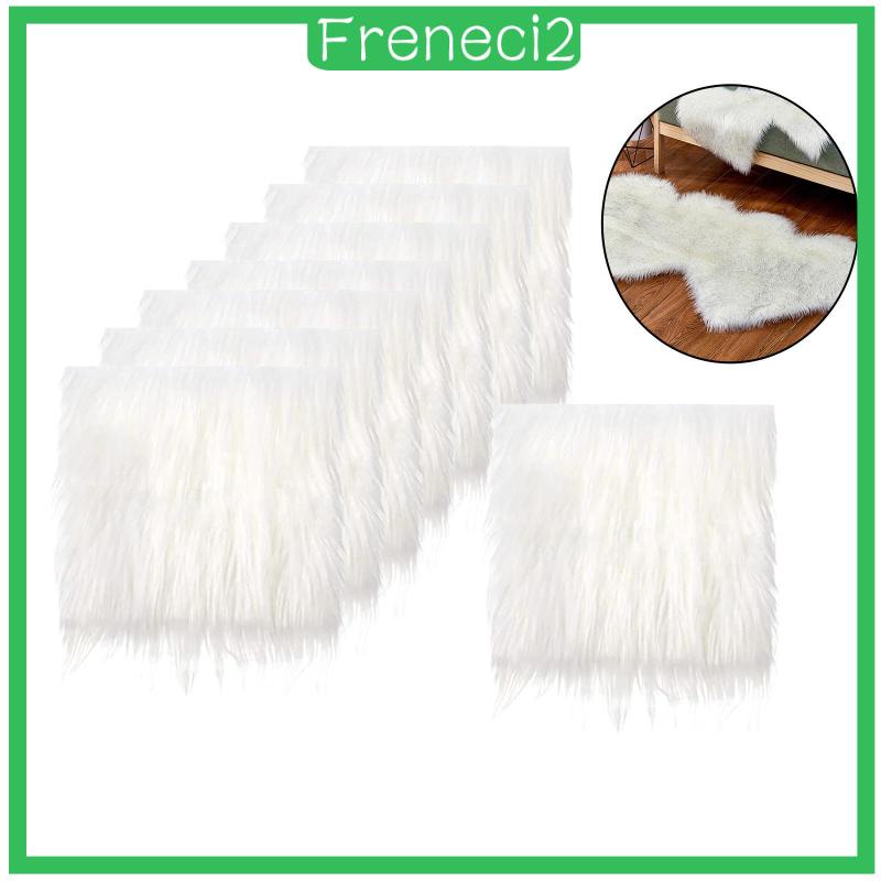 Set 8 miếng dán giả lông thú hình vuông dùng trang trí ghế DIY